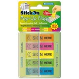 STICKON POP UP SIGN HERE FLAGS 30 SHEETS 45 X 12MM ASSORTED PACK 5