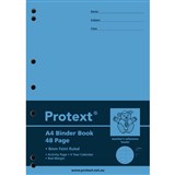 PROTEXT BINDER BOOK RULED 8MM 70GSM 48 PAGE A4 KOALA ASSORTED