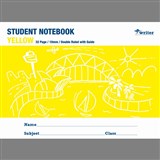 WRITER STUDENT NOTEBOOK 10MM DOUBLE RULEDGUIDE 32 PAGE 250 X 175MM YELLOW