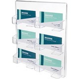 DEFLECTO BUSINESS CARD HOLDER LANDSCAPE 6POCKET 3TIER CLEAR