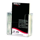 DEFLECTO BLUEPRINT BUSINESS CARD HOLDER PORTRAIT 70 X 65 X 30MM CLEAR