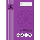 OLYMPIC G104 GRID BOOK 10MM GRID 48 PAGE 55GSM A4