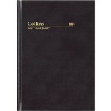 COLLINS ANY YEAR 16079 DIARY 3 DAY TO PAGE A5 BLACK
