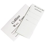 COLLINS WILL FORMS IN ENVELOPE SLIMLINE WHITE COUNTER DISPLAY PACK 20