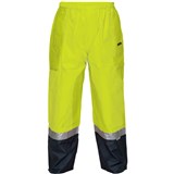 PRIME MOVER MP200 HIVIS WET WEATHER CARGO PANT REFLECTIVE TAPE YELLOW NAVY 2XL TO 3XL