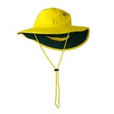 PRIME MOVER MC601 HIVIS HAT COTTON WIDE BRIM YELLOW GREEN LARGE TO XL