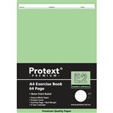 PROTEXT E2 PREMIUM EXERCISE BOOK RULED 8MM 70GSM 64 PAGE A4 ASSORTED