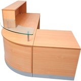 RAPID FLOW RECEPTION DESK 2400 X 1600 X 1160MM BEECH