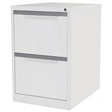 MERCURY FILING CABINET 2 DRAWER 470 X 620 X 710MM WHITE SATIN
