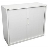 GO STEEL TAMBOUR DOOR CABINET 2 SHELVES 1016 X 1200 X 473MM WHITE CHINA