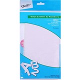 QUILL POSTER BOARD ADHESIVE VINYL LETTERS AND NUMBERS 50MM WHITE PACK 100
