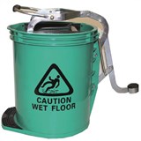 CLEANLINK MOP BUCKET HEAVY DUTY METAL WRINGER 16 LITRE GREEN