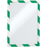 DURABLE DURAFRAME SECURITY FRAME A4 GREENWHITE PACK 2