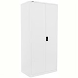 STEELCO STATIONERY CABINET 4 SHELVES 2000 X 914 X 463MM WHITE SATIN