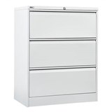 GO LATERAL FILING CABINET 3 DRAWER HEAVY DUTY 1016 X 900 X 473MM WHITE CHINA