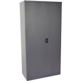 GO STEEL GO SWING DOOR CUPBOARD 4 SHELVES 2000 X 910 X 450MM GRAPHITE RIPPLE