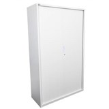 GO STEEL TAMBOUR DOOR CABINET 5 SHELVES 1981 X 1200 X 473MM WHITE CHINA