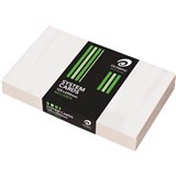 OLYMPIC PLAIN SYSTEM CARDS 125 X 200MM WHITE PACK 100