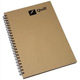 QUILL SPIRAL BOUND HARDCOVER NOTEBOOK A4 160 PAGE NATURAL