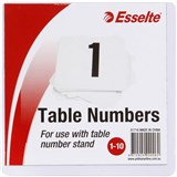ESSELTE TABLE NUMBERS 110 100MM WHITE PACK 10