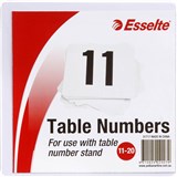 ESSELTE TABLE NUMBERS 1120 100MM WHITE PACK 10