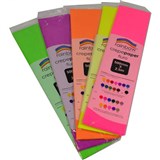 RAINBOW CREPE PAPER 500MM X 25M FLURO ASSORTED PACK 5
