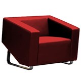CUBE SOFA LOUNGE SINGLE SEATER RED