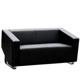 CUBE SOFA LOUNGE TWO SEATER BLACK