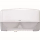 TORK 555500 T2 TWIN MINI JUMBO TOILET ROLL DISPENSER WHITE