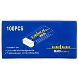 CELCO ERASER PVC FREE LARGE WHITE BOX 100