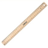 CELCO RULER POLISHED WOOD DRILLED 300MM