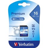 VERBATIM PREMIUM SDHC MEMORY CARD CLASS 10 16GB