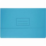 BANTEX DOCUMENT WALLET 230GSM FOOLSCAP LIGHT BLUE