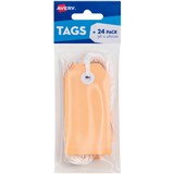 AVERY 13204 SWING TAGS WITH STRING 96 X 48MM PEACH PACK 24