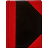 SPIRAX NOTEBOOK CASEBOUND RULED 100 LEAF A7 BLACKRED