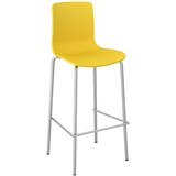 DAL ACTI CHAIR 4LEG HIGH BARSTOOL CHROME FRAME YELLOW SHELL