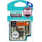 DYMO 1978367 D1 DURABLE LABEL CASSETTE TAPE 12MM X 3M BLACK ON ORANGE