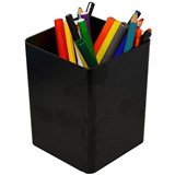 ITALPLAST JUMBO PENCIL CUP BLACK
