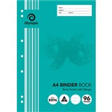 OLYMPIC B896 BINDER BOOK 8MM RULED 96 PAGE 55GSM A4