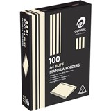 OLYMPIC MANILLA FOLDER A4 BUFF BOX 100