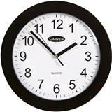 CARVEN CLASSIC WALL CLOCK 250MM BLACK FRAME