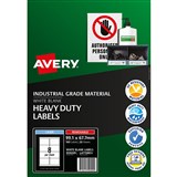 AVERY 959209 REMOVABLE HEAVYDUTY LABELS 991 X 677MM WHITE PACK 20