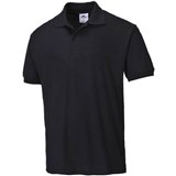 PORTWEST B210 NAPLES MENS POLO SHIRT BLACK XL