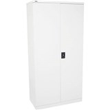 RAPIDLINE GO SWING DOOR CUPBOARD 3 SHELVES 910 X 450 X 1830MM WHITE SATIN