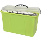 CRYSTALFILE CARRY CASE CLEAR LID  LIME BASE