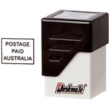 DESKMATE PREINKED MESSAGE STAMP POSTAGE PAID BLACK