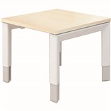 OBLIQUE HEIGHT ADJUSTABLE COFFEE TABLE 600 X 600MM SNOW MAPLE