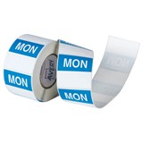 AVERY 937336 REMOVABLE DAY LABEL MONDAY 40 X 40MM BLUEWHITE BOX 500