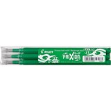 PILOT BLSFR7 FRIXION ERASABLE ROLLERBALL GEL REFILL MEDIUM 07MM GREEN PACK 3