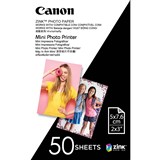 CANON MPPP ZINK MINI PHOTO PRINTER PAPER 2 X 3 INCH WHITE PACK 50 SHEETS